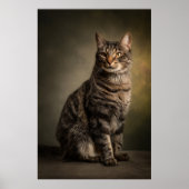 Poster Elegant Cat Studio Portrait (Devant)