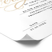 Poster Élégant Certificat de Récompense Blanc et Or de St (Coin)