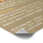 Poster Elégant Chambres D'Hôtes Hébergement Publicité (Coin)