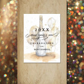Poster Elegant Champagne and Balloons New Year's Eve