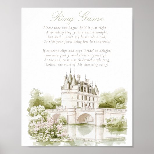 Poster Elegant Chateau French Romance Ring Game Bridal  (Devant)