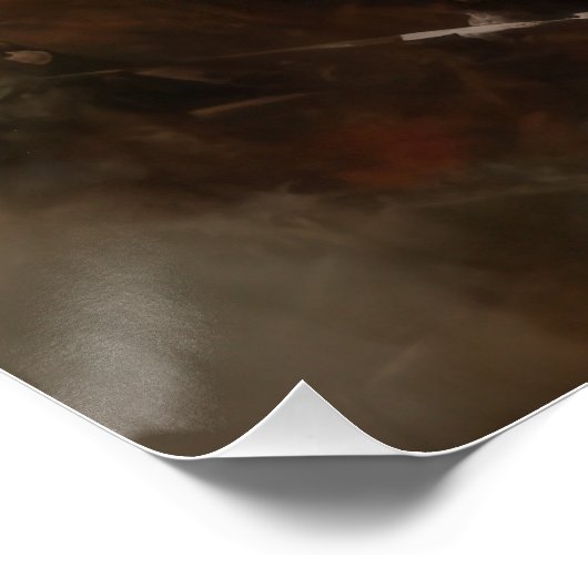 Poster Elégant Cheval Décor Moderne Aquarelle (Coin)