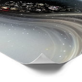 Poster Élégant Cheval Noir Equine Imaginaire Art (Coin)