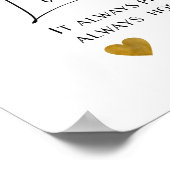 Poster Élégant Chic Christian Love Bible Verse Typographi (Coin)