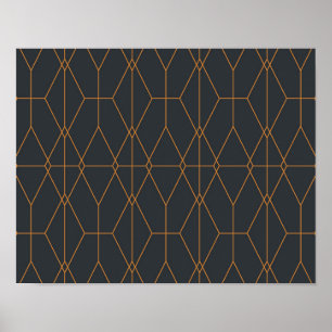 Poster Elégant, chic, simple, luxueux art motif de ligne