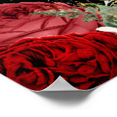 Poster Elegant Christmas Dinner Party Red Flowers (Coin)