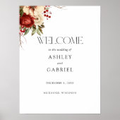 Poster Elegant Christmas Winter Floral (Devant)