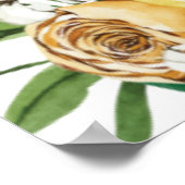 Poster Élégant citron vert floral Mariage Bienvenue (Coin)