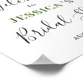 Poster Elégant citrons vert Bienvenue BRIDAL SGHOWER (Coin)