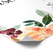 Poster Elégant Citrouille d'automne premier anniversaire (Coin)