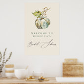 Poster Elégant Citrouille de calligraphie Fête des mariée (Cuisine)