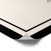 Poster Elegant Classic Black Welcome to Our Wedding Sign (Coin)