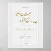 Poster Elégant classique Fête des mariées à trois cadres (Devant)