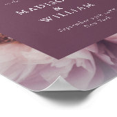 Poster Élégant classique Regal Purple Peonies Arch Mariag (Coin)