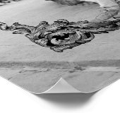 Poster Elégant classique Rococo Floral Bienvenue (Coin)