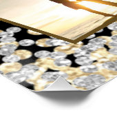 Poster Elégant Collage Photo Silver Gold 50e Anniversaire (Coin)