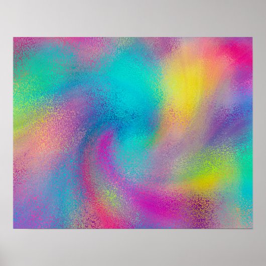 Poster Elégant coloré Abstrait Artwork de Parties scintil (Devant)