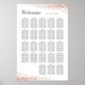 Poster Élégant confetti | 20 + Mariage de table (Devant)