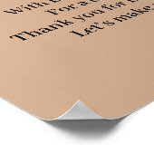 Poster Elégant coquette arc Baby shower de bienvenue (Coin)