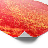 Poster Élégant Coral rose Mariage carte de siège (Coin)