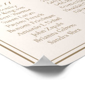 Poster Elégant Crest Monogram Golf Mariage Seating Charts (Coin)