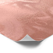 Poster Élégant cuivre moderne rose gold marble look (Coin)