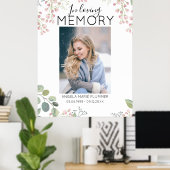 Poster Élégant Dans La Mémoire Amoureuse | Mémorial photo (Bureau à domicile)