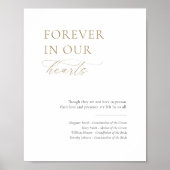 Poster Élégant Dans l'amour mémoire mariage panneau de ta (Devant)