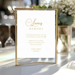 Poster Élégant dans le Mariage de mémoire aimer