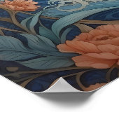 Poster Élégant dauphin de saut William Morris inspiré (Coin)