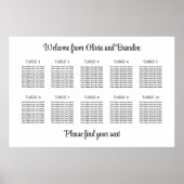 Poster élégant de 10 Mariages de table (Devant)