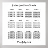 Poster élégant de 12 Mariage de table (Devant)