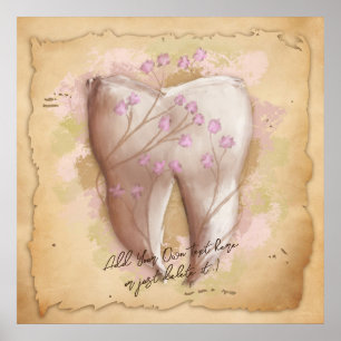 Poster Élégant Dentiste Vintage Dental Assistant Cadeau