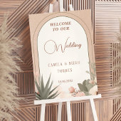 Poster Elegant Desert Flowers Botanical Wedding Sign