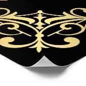 Poster Elégant design doré signe d'anniversaire fête d'ac (Coin)