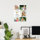 Poster Élégant Diplômé 5 Photo Collage Faux Gold Casquett (Bureau à domicile)