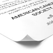 Poster Élégant Don De Charité En Lieu Et Place Des Faveur (Coin)