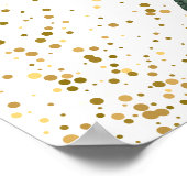 Poster Élégant Emerald Quinceañera Floral Faux Foil (Coin)