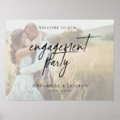 Poster Elegant Engagement Party photo bienvenue (Devant)