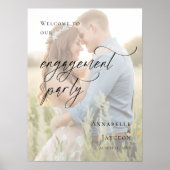 Poster Elegant Engagement Party photo bienvenue (Devant)