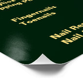 Poster Elégant et Classy Nail Tech Tarifs (Coin)