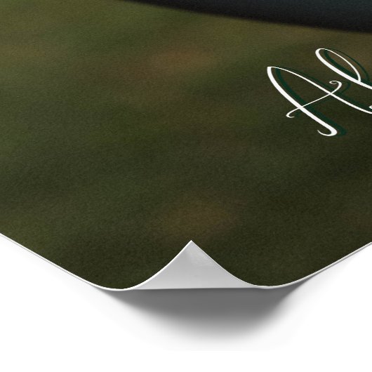 Poster Élégant et moderne Calligraphie simple Script phot (Coin)