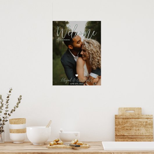 Poster Élégant et moderne Calligraphie simple Script phot (Cuisine)