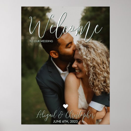 Poster Élégant et moderne Calligraphie simple Script phot (Devant)