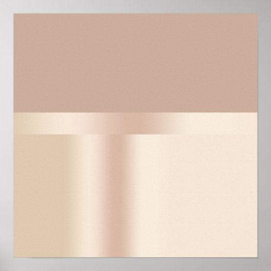 Poster Elegant et stylish rose gold brown (Devant)