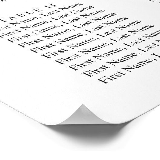 Poster Élégant Eucalyptus 16 Tables Mariage GRAPHIQUE DE  (Coin)