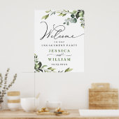 Poster Elégant Eucalyptus fiançailles (Cuisine)