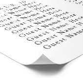 Poster Elégant Eucalyptus Greenery Mariage Seating Chart (Coin)