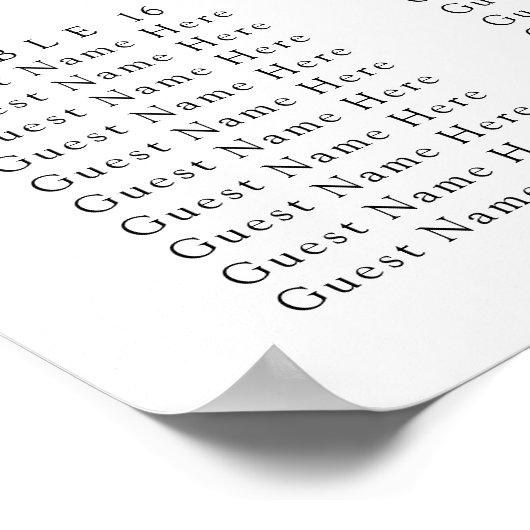 Poster Elégant Eucalyptus Greenery Mariage Seating Chart (Coin)