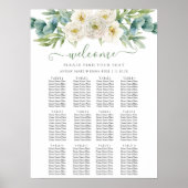 Poster Elegant Eucalyptus Greenery Wedding Seating Chart (Devant)